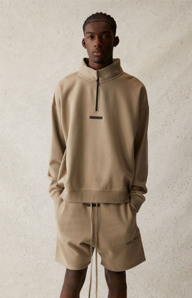 [Big & Tall for weights up to 220 lbs]1:1 quality version Back Silicone Letter Mockneck Half-Zip Sweatshirt 5 colors 28529897