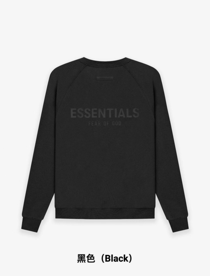 [Big & Tall for weights up to 220 lbs]1:1 quality version Front Solid-Color Back Silicone Letter Pullover Sweatshirt 5 colors 28529899