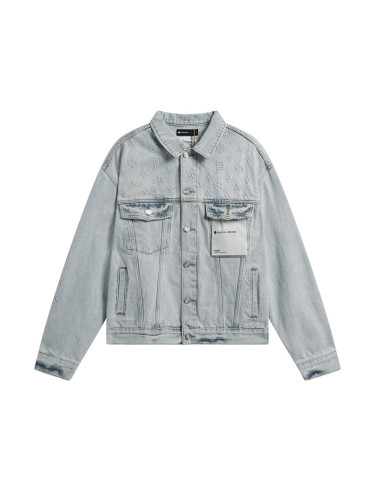 Patterned Printed Denim Jacket 28531564