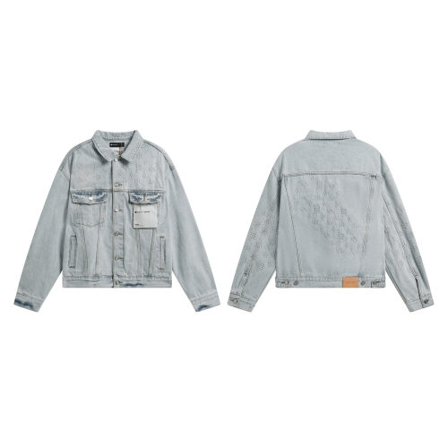 Patterned Printed Denim Jacket 28531564