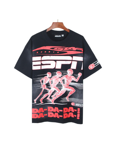 [Buy Two Get One Free]Runner's Slogan Printed Washed Version Tee 28531542