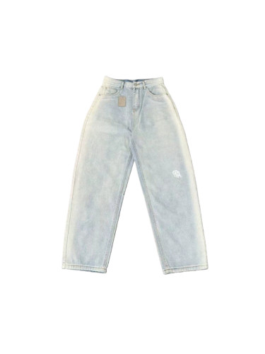 Letter Print Washed Distressed Jeans 28548958