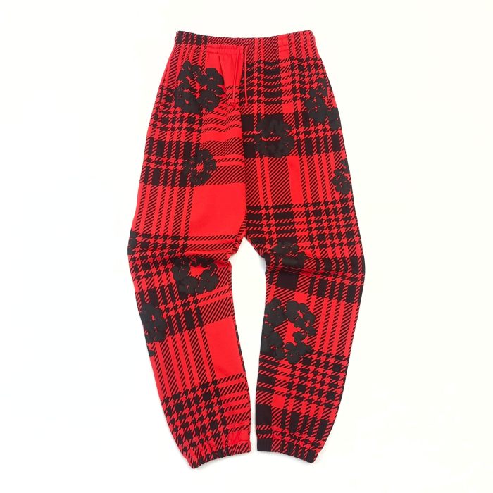 1:1 quality version Houndstooth Cotton Fleece Zipper Hoodie & Pants Set 3 colors 28566172