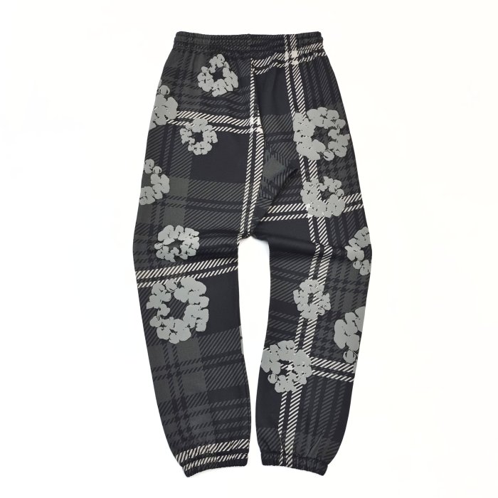 1:1 quality version Houndstooth Cotton Fleece Zipper Hoodie & Pants Set 3 colors 28566172