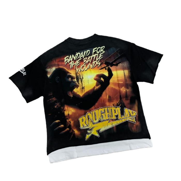 The Great Ape War Hotfix Rhinestone Print Washed Version Tee 28572227