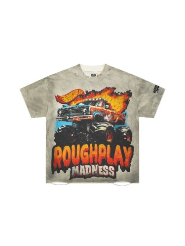 Huge Tire Four-wheel Drive Print Washed Version Tee 28572234