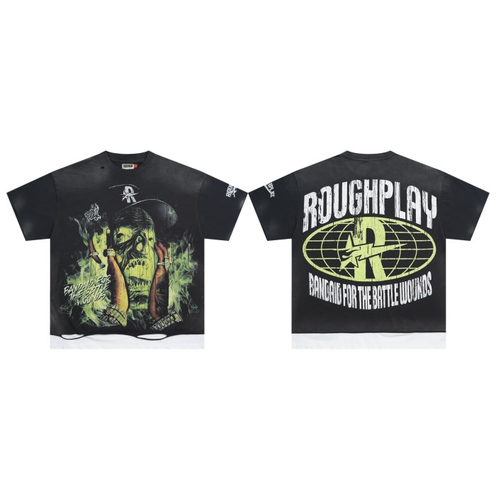 Ghoulish Screaming Monster Print Washed Version Tee 28572233