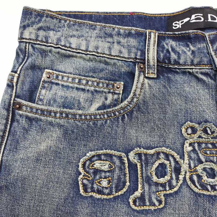 [Big & Tall for weights up to 220 lbs]1:1 quality version Patchwork Embroidery Denim Zipper Jacket & Jeans Set 28576449
