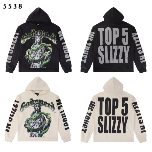 [Buy One Get One Free]Statue of Liberty Snake Print Washed Version Hoodie 2 colors 28576292