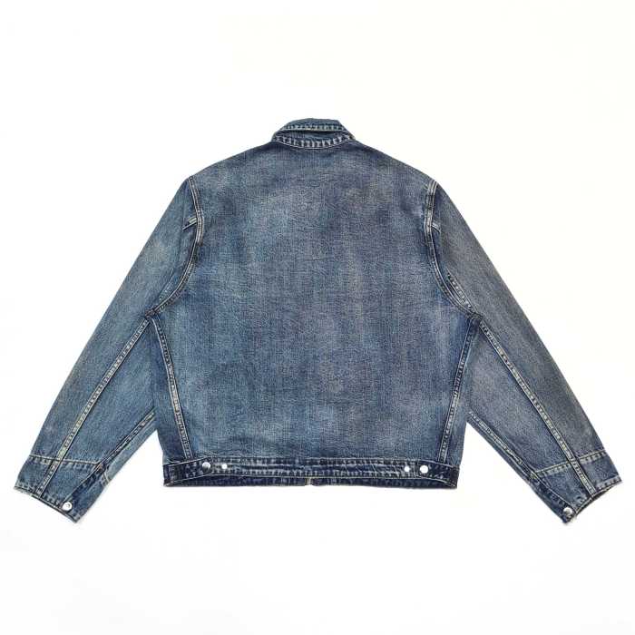 [Big & Tall for weights up to 220 lbs]1:1 quality version Patchwork Embroidery Denim Zipper Jacket & Jeans Set 28576449