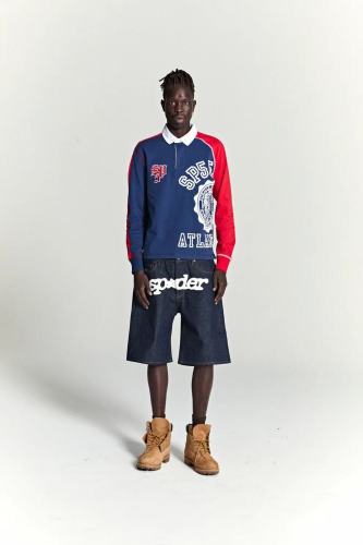 [Big & Tall for weights up to 220 lbs]1:1 quality version Blue and Red Patchwork Polo Long Sleeve T-Shirt 28576443