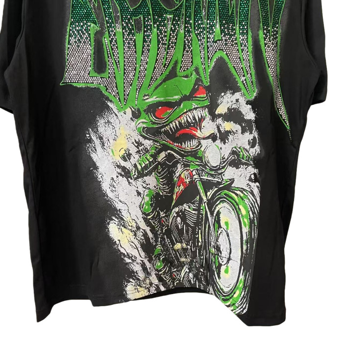 Goblin Rhinestone Letter Print Tee 28592930