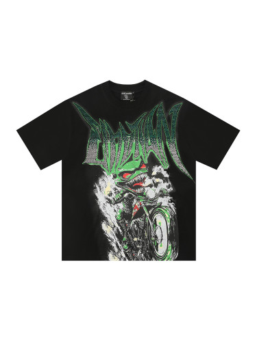 Goblin Rhinestone Letter Print Tee 28592930