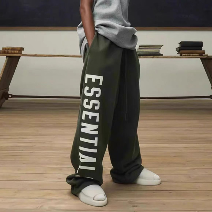 Side-Letter Print Straight-Leg Pants 4 colors 28593354