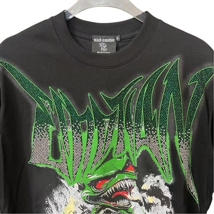 Goblin Rhinestone Letter Print Tee 28592930