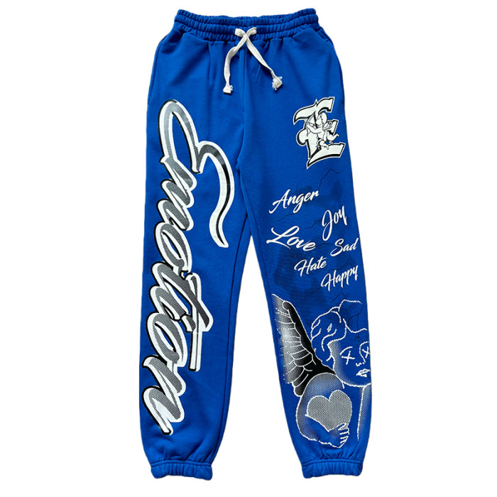 Street Graffiti Print Hoodie & Pants Set 3 colors 28594833