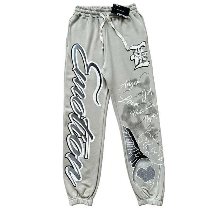 Street Graffiti Print Hoodie & Pants Set 3 colors 28594833