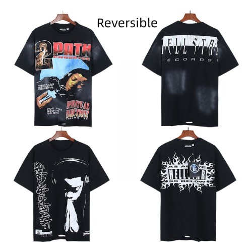 [Buy Two Get One Free]Character Print Washed Version Reversible Distressed Tee 28596852