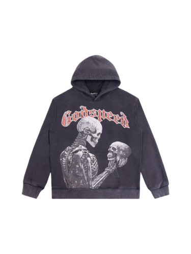 [Buy One Get One Free]Skeleton Print Washed  Version Hoodie 2 colors 28437315