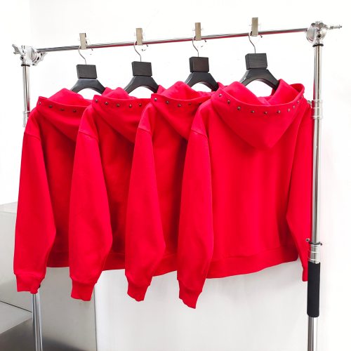 [Big & Tall for weights up to 220 lbs]1:1 quality version Stud Letter Zipper Hoodie 2 colors 28597861