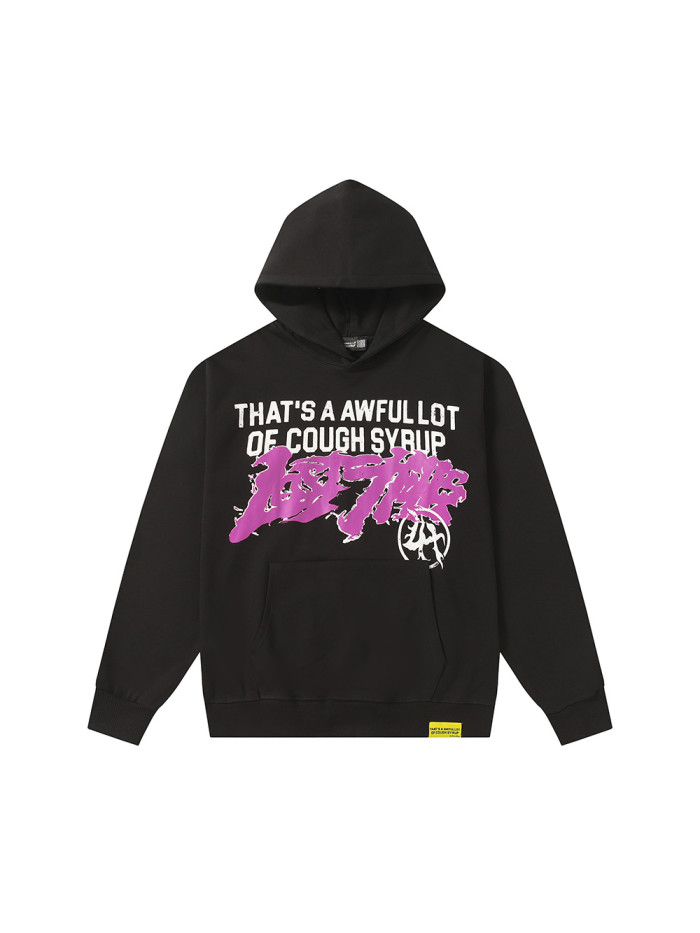 Purple Graffiti Letter Print Hoodie hoodie 28599020