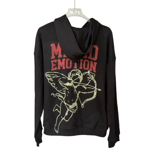 Angel Red Letter Print Zipper Hoodie 28599042