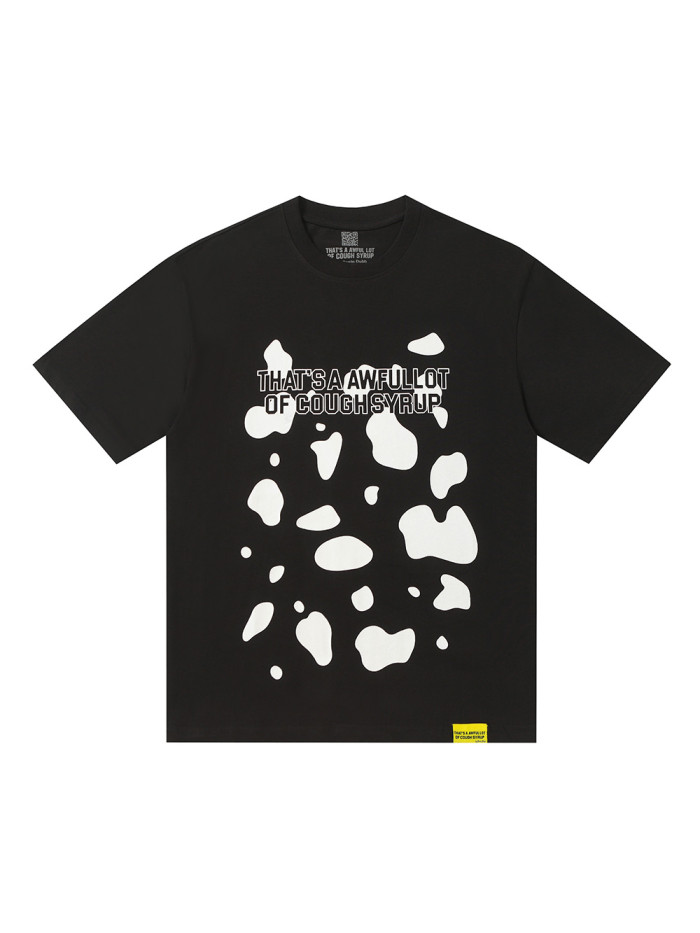 Color-blocked letter print Tee 2 colors 28600202