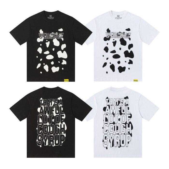 Color-blocked letter print Tee 2 colors 28600202