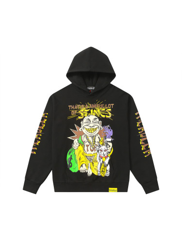 Maneki Neko Cartoon Character Print Hoodie 2 colors 28600192