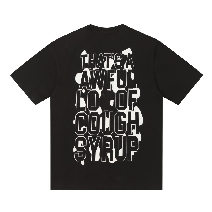 Color-blocked letter print Tee 2 colors 28600202