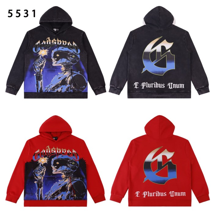 Robot's Flash of Inspiration Printed Washed Version Hoodie 2 colors 28602412