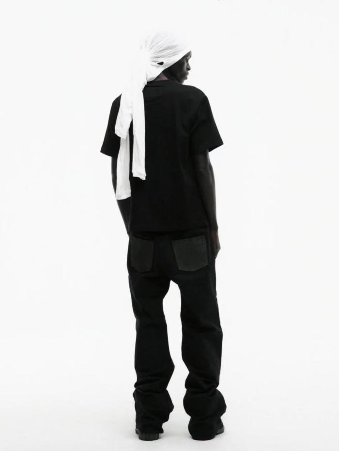 [Big & Tall for weights up to 220 lbs]1:1 quality version Black Layered with White Letter Print Tee 28620255