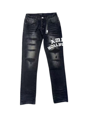 [Buy One Get One Free] 1:1 quality version Hollywood Letter Embroidered Jeans 28622689