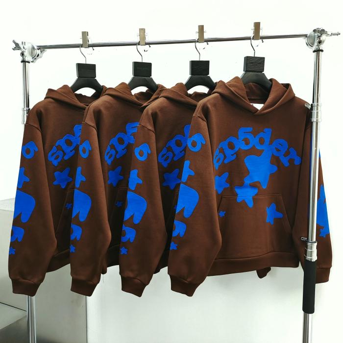 1:1 quality version Blue Star Print Hoodie & Pants Set 28623281