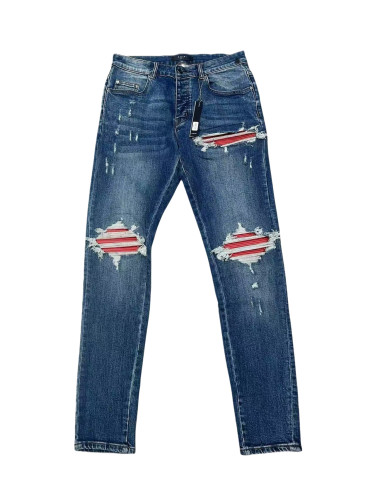 [Buy One Get One Free] 1:1 quality version Red Patch Jeans 28622645