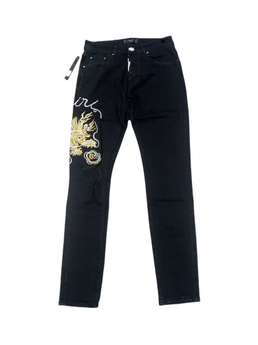 [Buy One Get One Free] 1:1 quality version Dragon Letter Embroidered Jeans 28622683