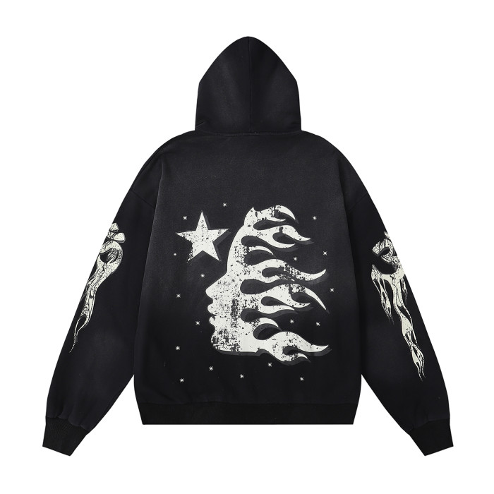 Logo Star Print Washed Version Hoodie & pants set 28624690