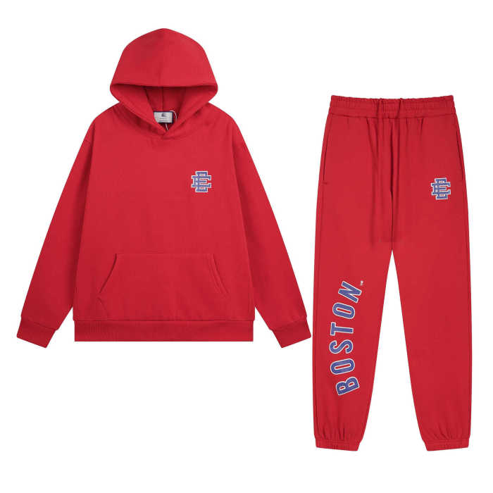Letter Logo Print Fleece-Lined Hoodie & Pants Set 7 colors 28625310