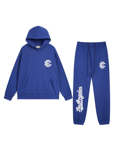 Letter Logo Print Fleece-Lined Hoodie & Pants Set 7 colors 28625310