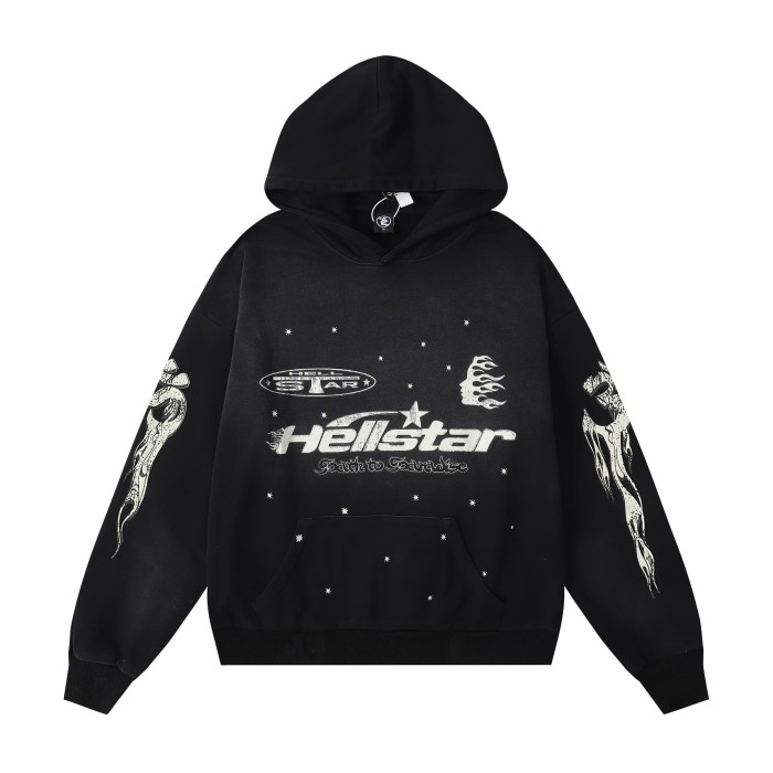 Logo Star Print Washed Version Hoodie & pants set 28624690