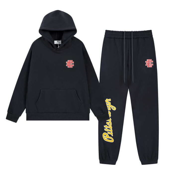Letter Logo Print Fleece-Lined Hoodie & Pants Set 7 colors 28625310