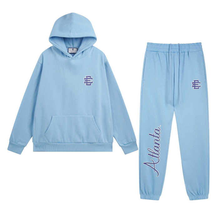 Letter Logo Print Fleece-Lined Hoodie & Pants Set 7 colors 28625310
