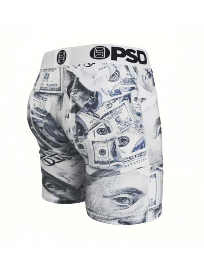Grey and White Portrait Style Print Boxer Briefs 28628346