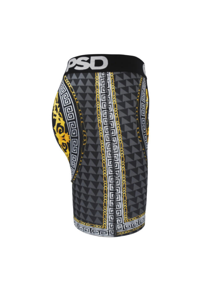 Golden Pattern Snow Leopard Print Boxer Briefs 28629057