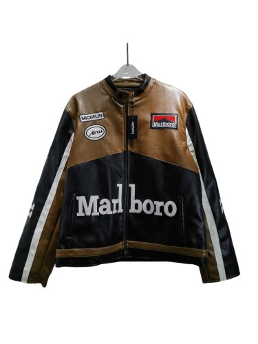 Marlboro Patchwork Color Leather Jacket 2 colors 28630921