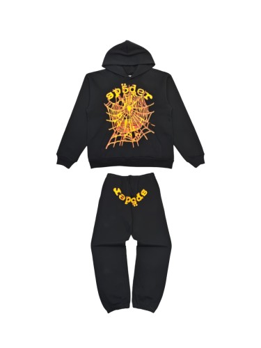 [Buy One Get One Free] 1:1 quality version Pumpkin Alphabet Spider Web Print Hoodie & Pants Set 28631072