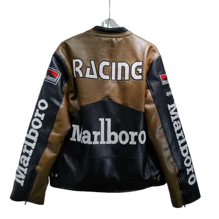 Marlboro Patchwork Color Leather Jacket 2 colors 28630921
