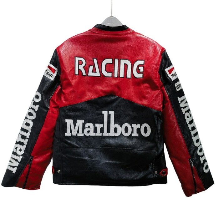 Marlboro Patchwork Color Leather Jacket 2 colors 28630921