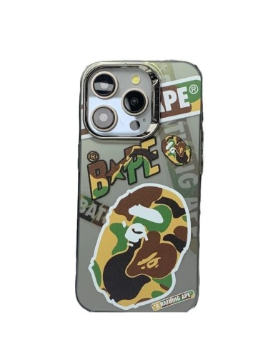 Brown-green Camouflage Ape Head iPhone Case 2 colors 28632441