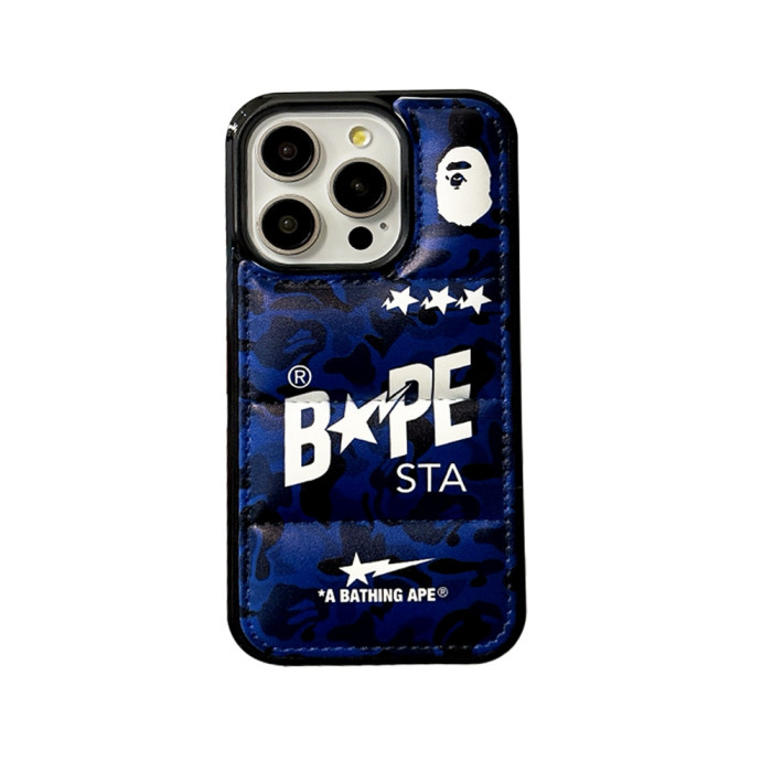 Down-filled Leather Feather Jacket Camouflage Ape Head iPhone Case 9 colors 28632446